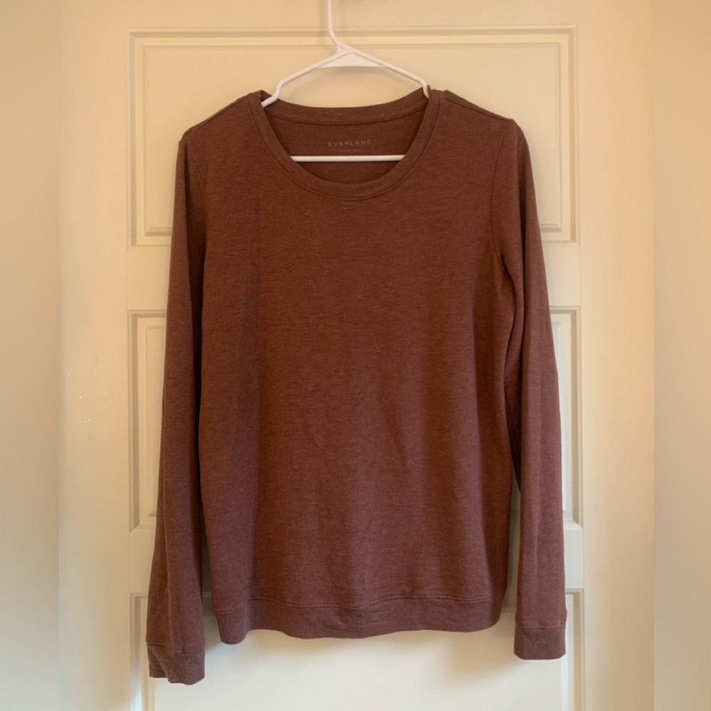 everlane vintage terry sweatshirt - mauve